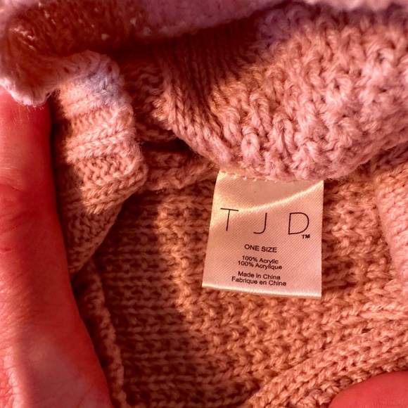 Blush Pink Textured Knit Beanie | Women’s Slouchy Winter Hat - Picture 5 of 10